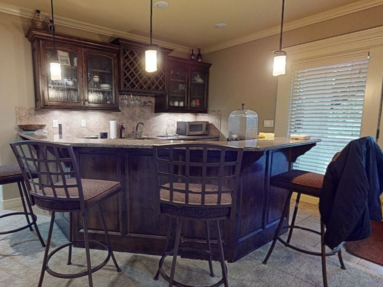 Kitchen remodel, custom cabinetry and waterfall stone island, Overland Park KS